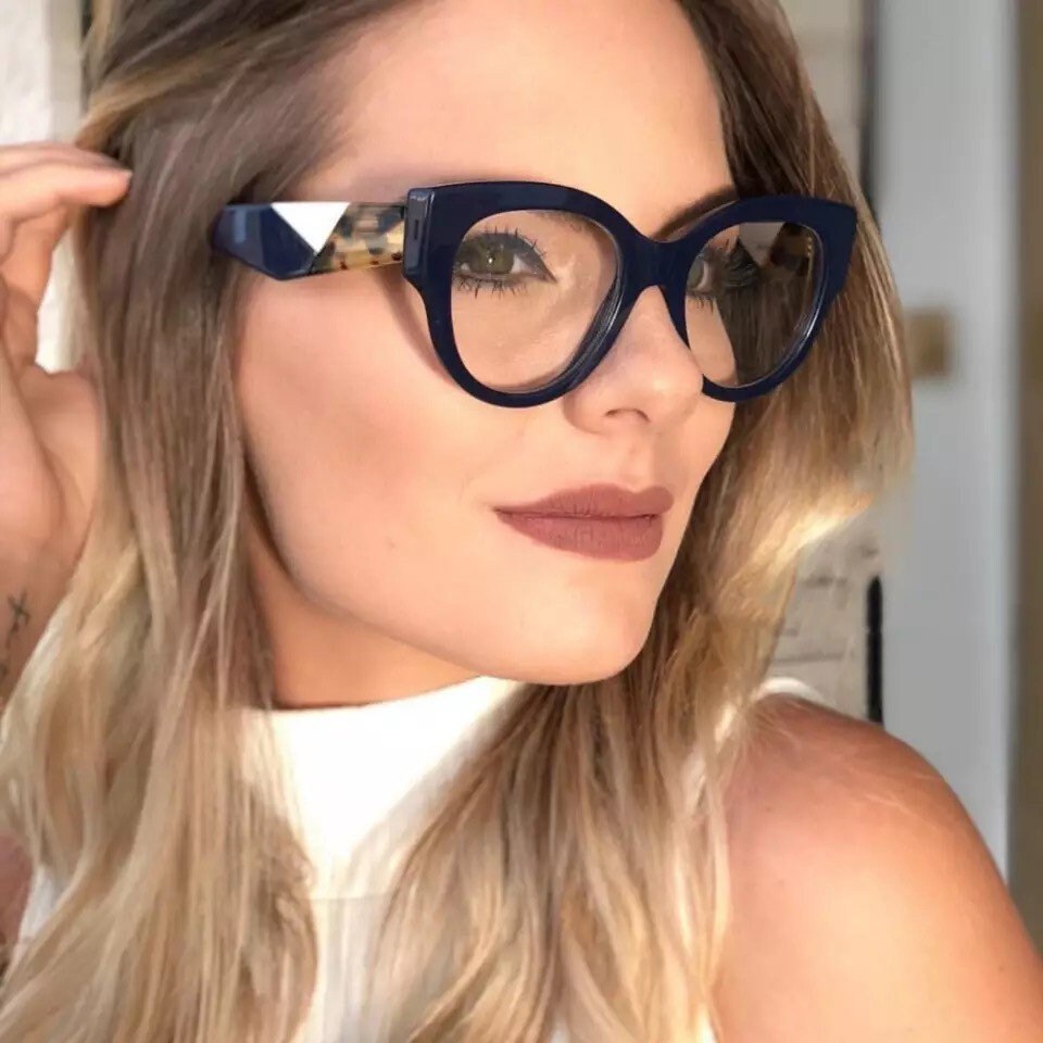 New Optics Glasses|Women MenS| Leopard Cat Eye Fashion Luxury Brand |Vintage Glasses Frames |Prescription Myopia Eyeglasses Frames