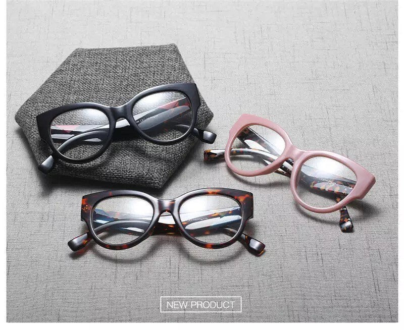 New Optics Glasses|Women MenS| Leopard Cat Eye Fashion Luxury Brand |Vintage Glasses Frames |Prescription Myopia Eyeglasses Frames