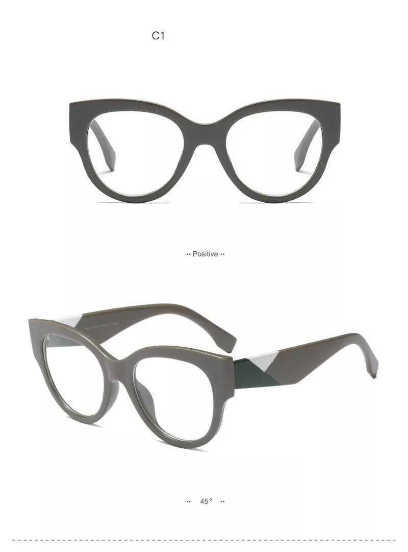 New Optics Glasses|Women MenS| Leopard Cat Eye Fashion Luxury Brand |Vintage Glasses Frames |Prescription Myopia Eyeglasses Frames