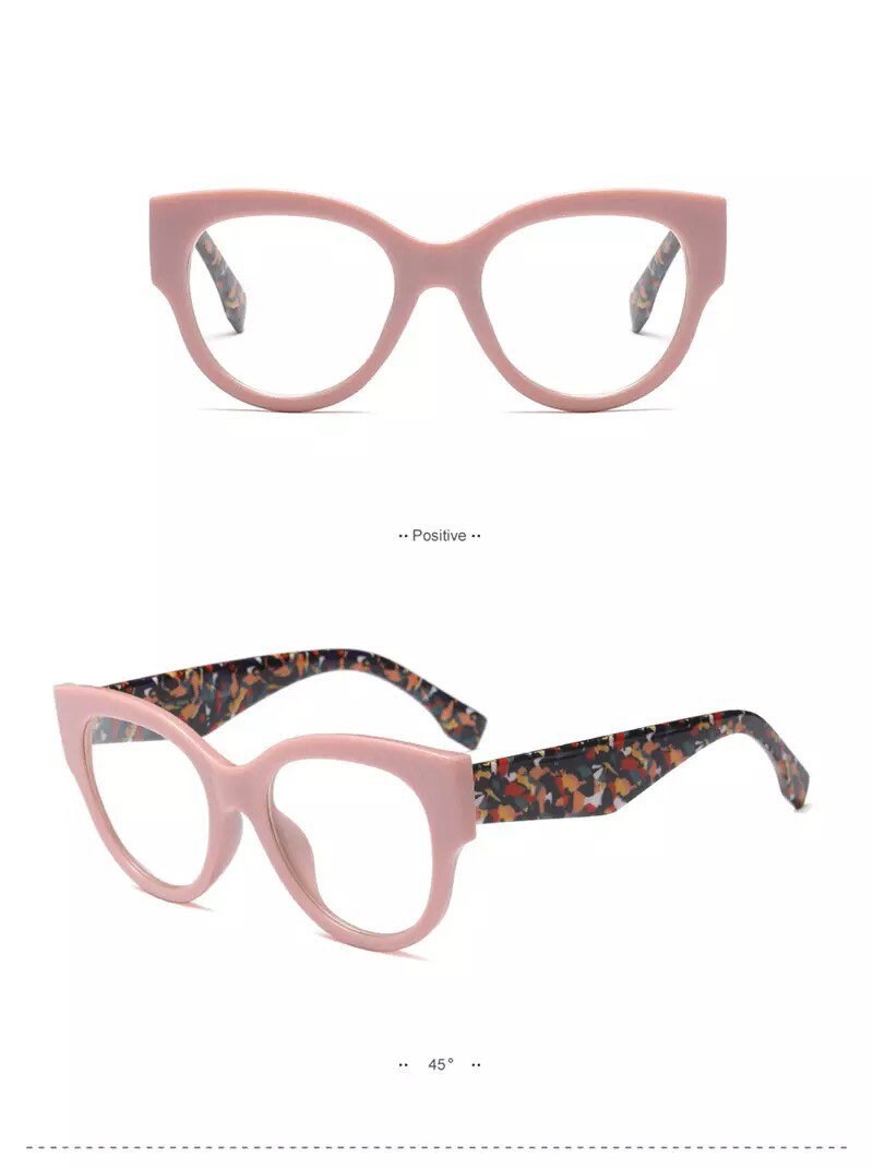 New Optics Glasses|Women MenS| Leopard Cat Eye Fashion Luxury Brand |Vintage Glasses Frames |Prescription Myopia Eyeglasses Frames