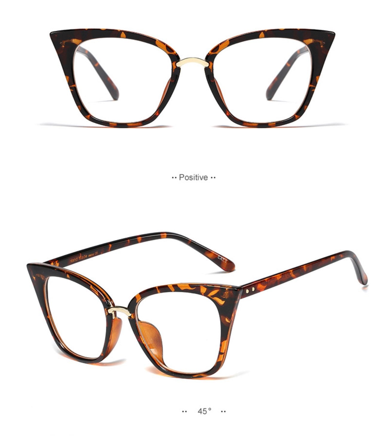 Cat Eye Glasses Frames |Women Men| Fashion Leopard Clear Eyewear Glasses| Vintage Prescription|Eyeglasses Frames