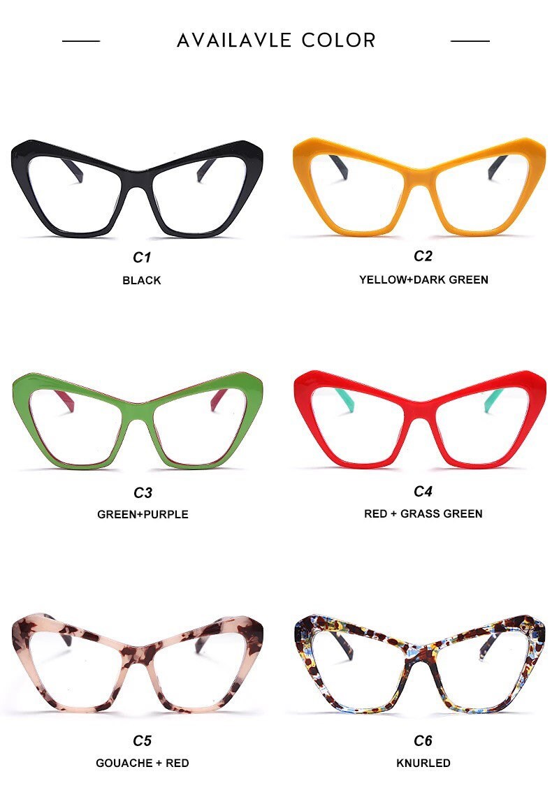 Cat Eye Blue Light Blocking Glasses|Women Men|Clear Glasses Optical |Eyeglasses Frame Transparent Lens |Spectacle Frame Unisex