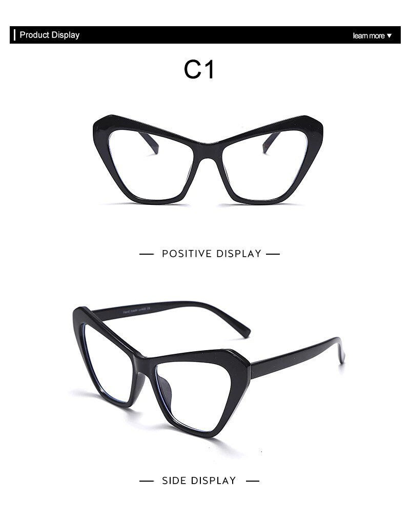 Cat Eye Blue Light Blocking Glasses|Women Men|Clear Glasses Optical |Eyeglasses Frame Transparent Lens |Spectacle Frame Unisex