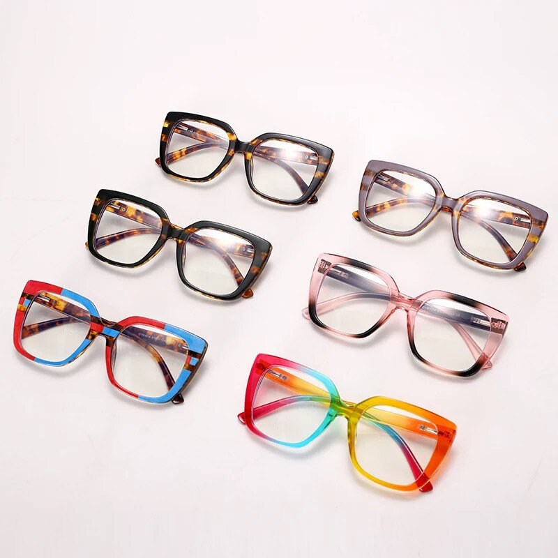 Ladies Anti-Blue-Ray Rainbow Glasses|Optical Frames| Women Men | Fashion Colorful Spring Frames |TR90 Computer Eyeglasses