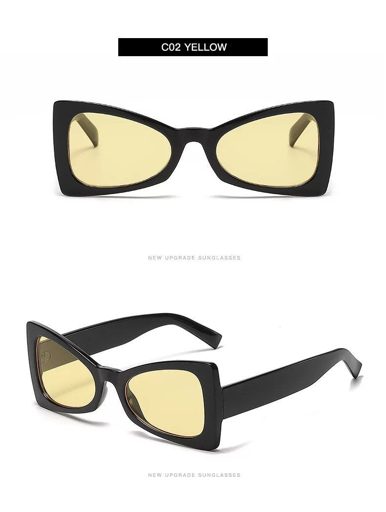 Fashion Personality |Cat Eye Sunglasses |Women Men |Trendy Triangles |Glasses Retro Sunglass Female Eyewear |UV400 Sun Glass Goggles