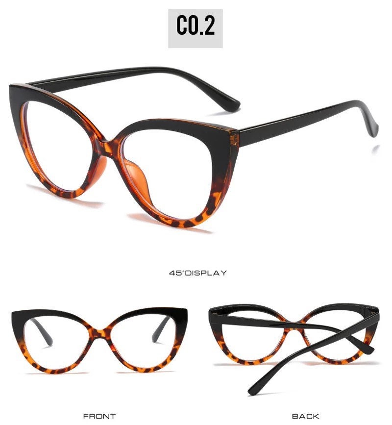 Computer Glasses Double Color Frame |Women Men |Anti Blue Light |Round Eyewear Blocking Glasses |Optical Spectacle Eyeglass TR90