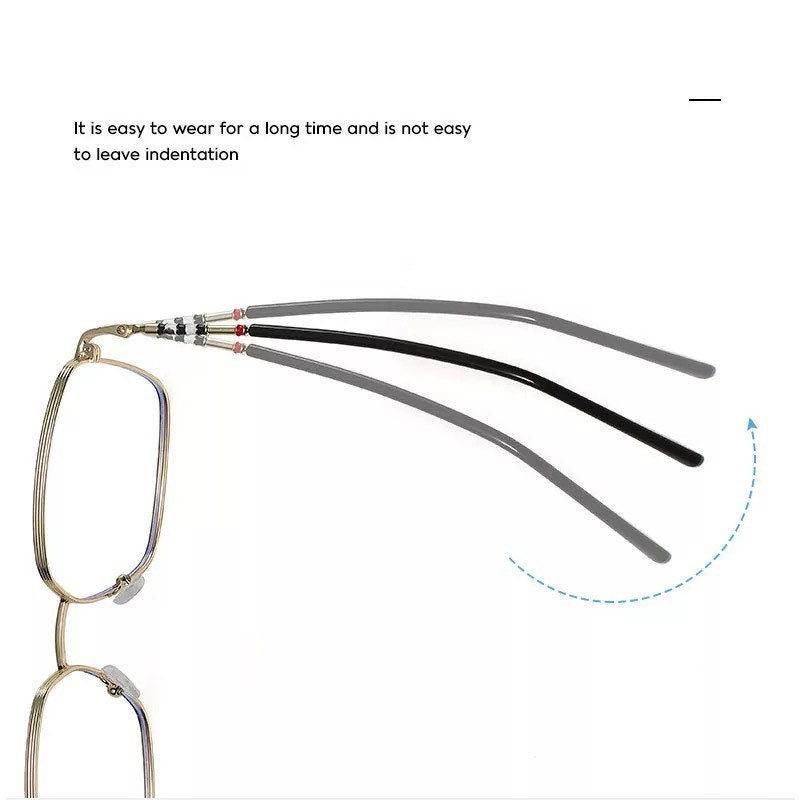 New Anti-Blue Light Fashion Metal Square Glasses |Women Men| Frame Oversized Optical Eyeglasses Frames