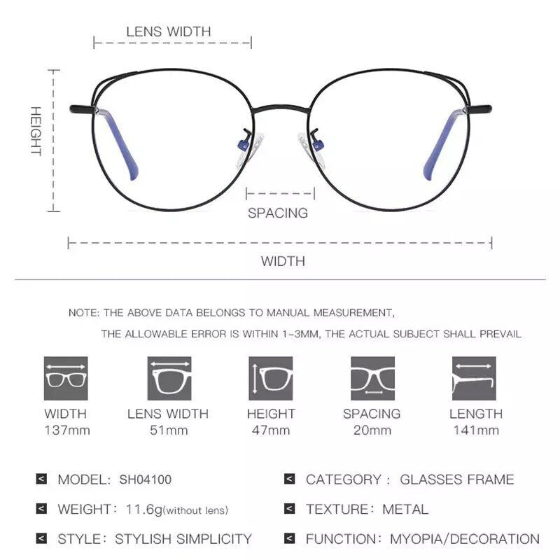 New Anti-Blue Light Fashion |Women Men| Polygons Eyeglasses Frame |Ultralight Metal Optical Glasses Frame|Computer glasses