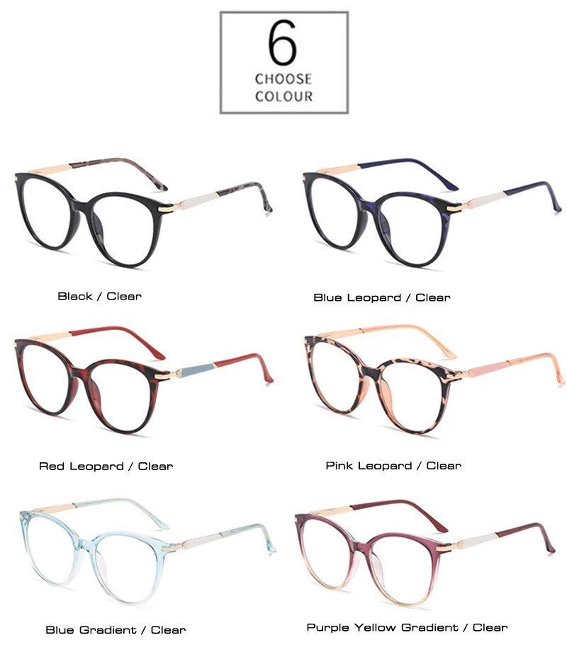 Retro Round Spring Hinge |Women Men| Glasses Frame Clear |Anti Blue Light |Optical Frame Computer Glasses