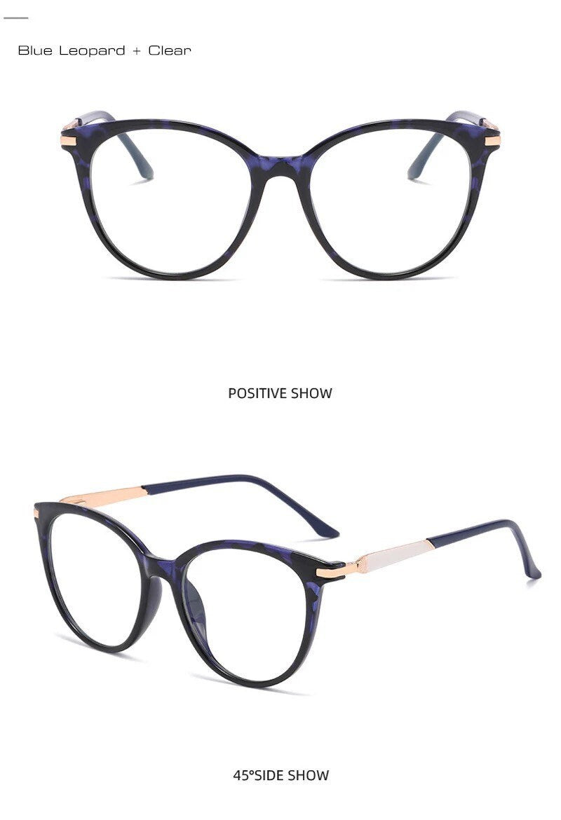 Retro Round Spring Hinge |Women Men| Glasses Frame Clear |Anti Blue Light |Optical Frame Computer Glasses
