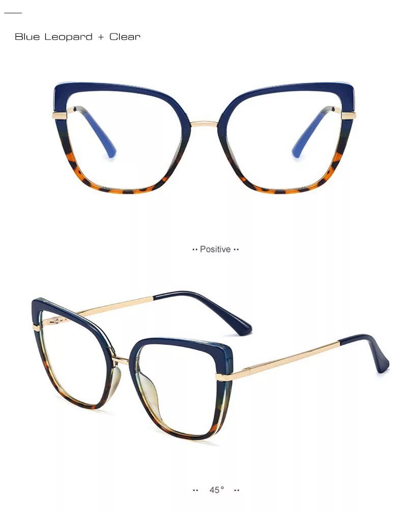 Fashion Cat Eye Eyeglasses Plastic Titanium Anti Blue Glasses Frames Ultralight |Women Men|Optical Fashion Computer Glasses