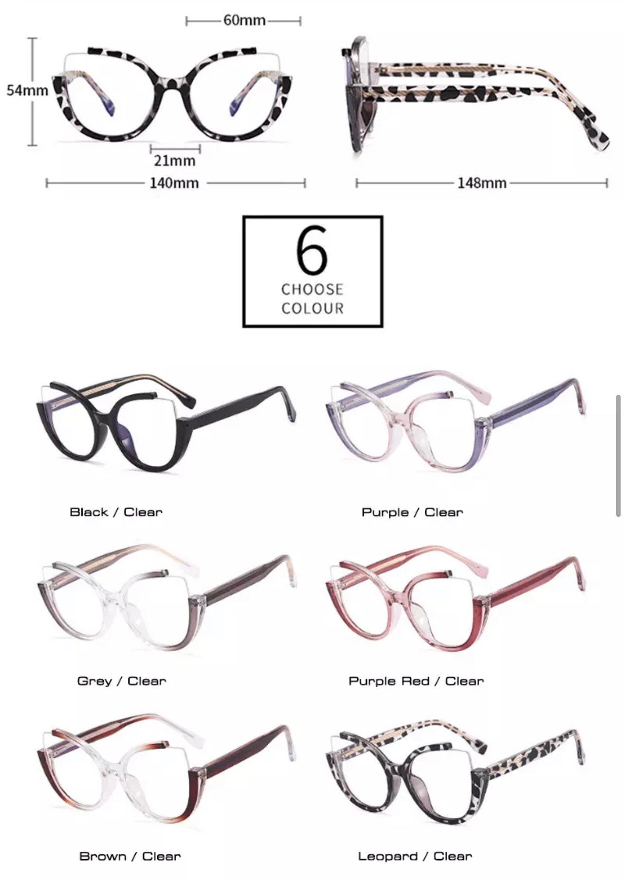 Cat Eye Glasses |Women Men|Fashion Luxury Brand Designer |Prescription Myopia Glasses |Transparent Frames Eyeglasses Frames