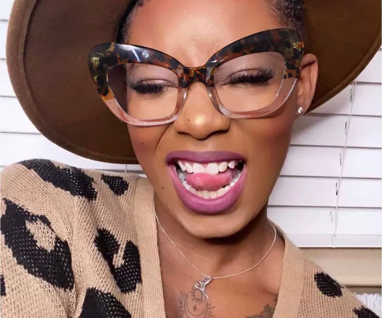 Cat Eye Transparent Glasses Women Gradient Leopard Big Frame Optical Fashion Computer Prescription Eyeglasses Vintage Glasses