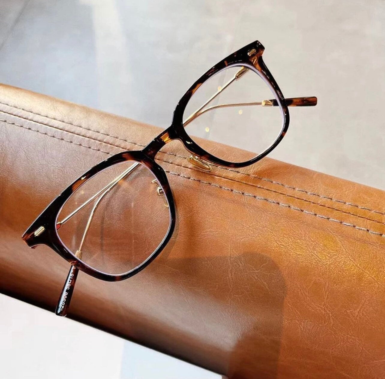 Retro TR90 Metal Square |Women Men| Glasses Frame Rivets Decoration |Anti Blue Light| Optical Frame Computer Glasses