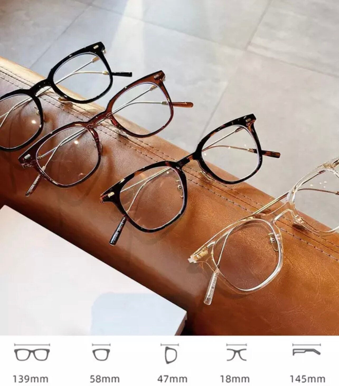 Retro TR90 Metal Square |Women Men| Glasses Frame Rivets Decoration |Anti Blue Light| Optical Frame Computer Glasses