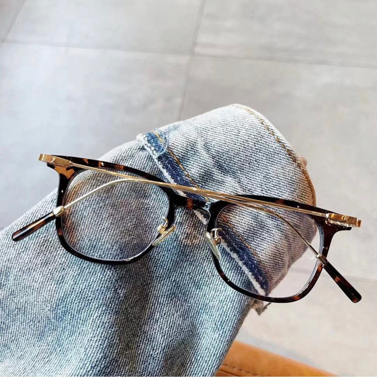 Retro TR90 Metal Square |Women Men| Glasses Frame Rivets Decoration |Anti Blue Light| Optical Frame Computer Glasses