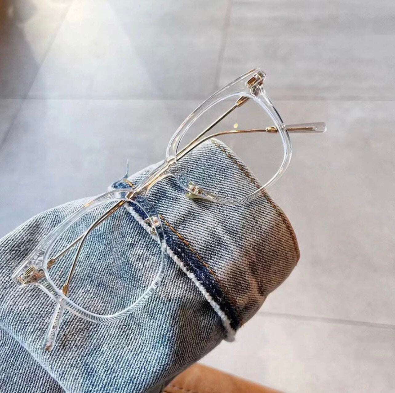 Retro TR90 Metal Square |Women Men| Glasses Frame Rivets Decoration |Anti Blue Light| Optical Frame Computer Glasses