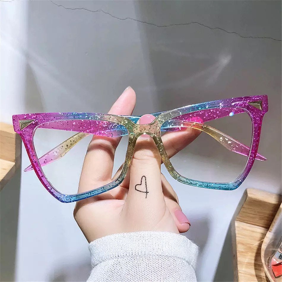 Cat Eye Glasses |Women Men|Fashion Luxury Brand Designer |Prescription Myopia Glasses |Transparent Frames Eyeglasses Frames