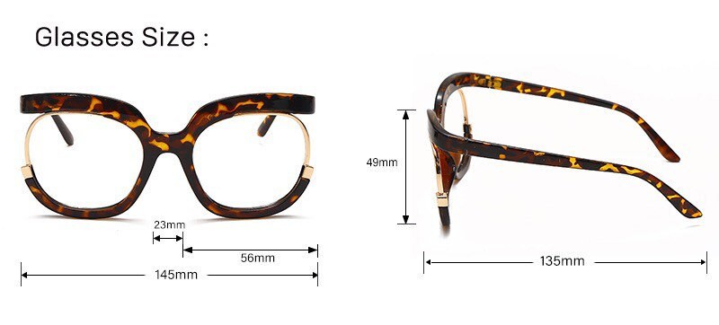 Anti Blue Light Half Frame Round Glasses |Women Men| Fashion Brand Designer|Eyeglasses Prescription Glasses