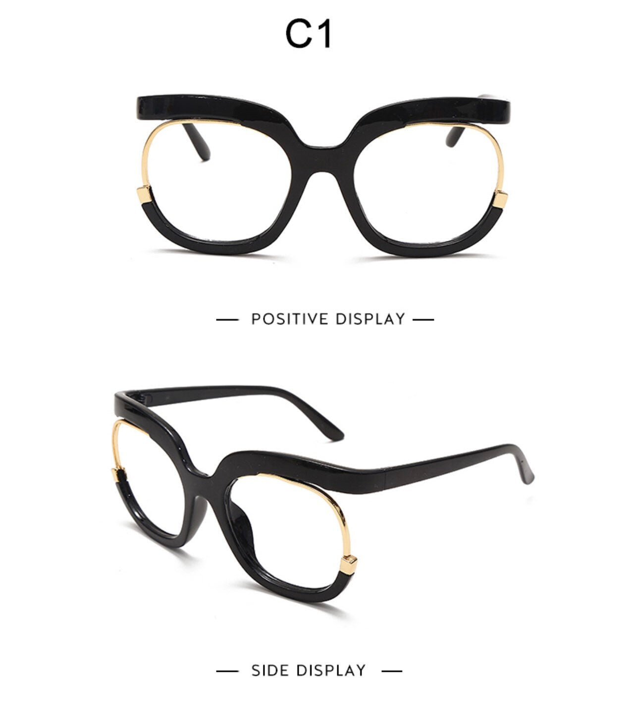 Anti Blue Light Half Frame Round Glasses |Women Men| Fashion Brand Designer|Eyeglasses Prescription Glasses