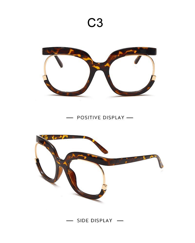 Anti Blue Light Half Frame Round Glasses |Women Men| Fashion Brand Designer|Eyeglasses Prescription Glasses