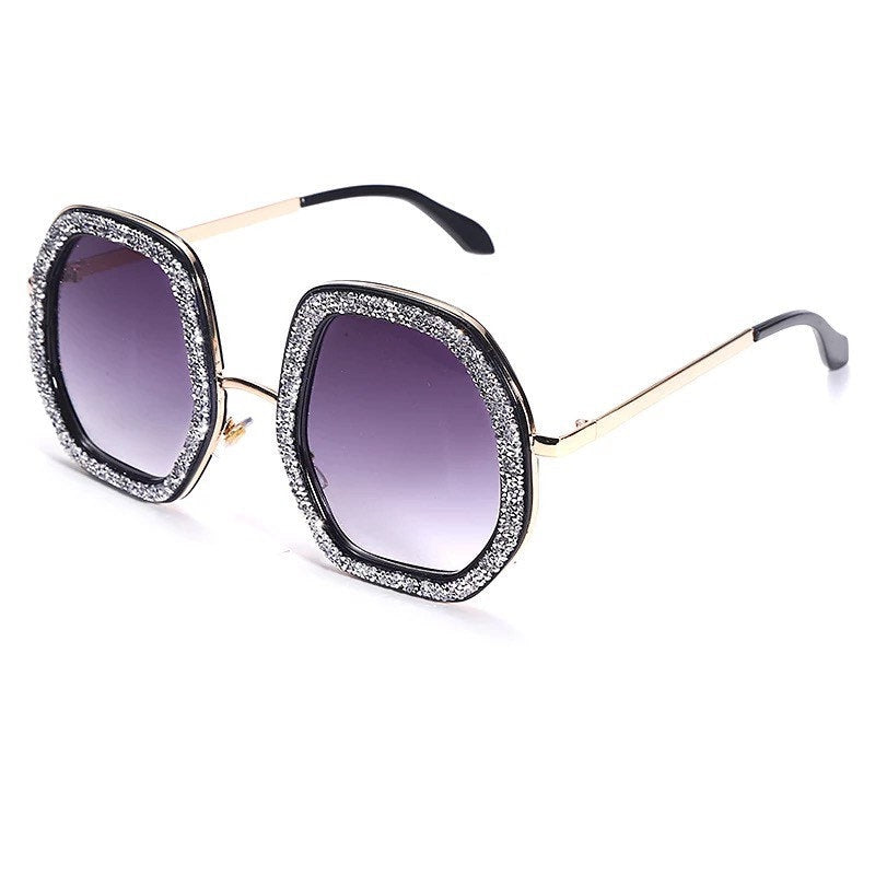 2022 Oversized Sunglasses |Women Men |Luxury Diamond Shiny Crystal Sun Glasses | UV400 Shades Eyewear Hipster Necessary