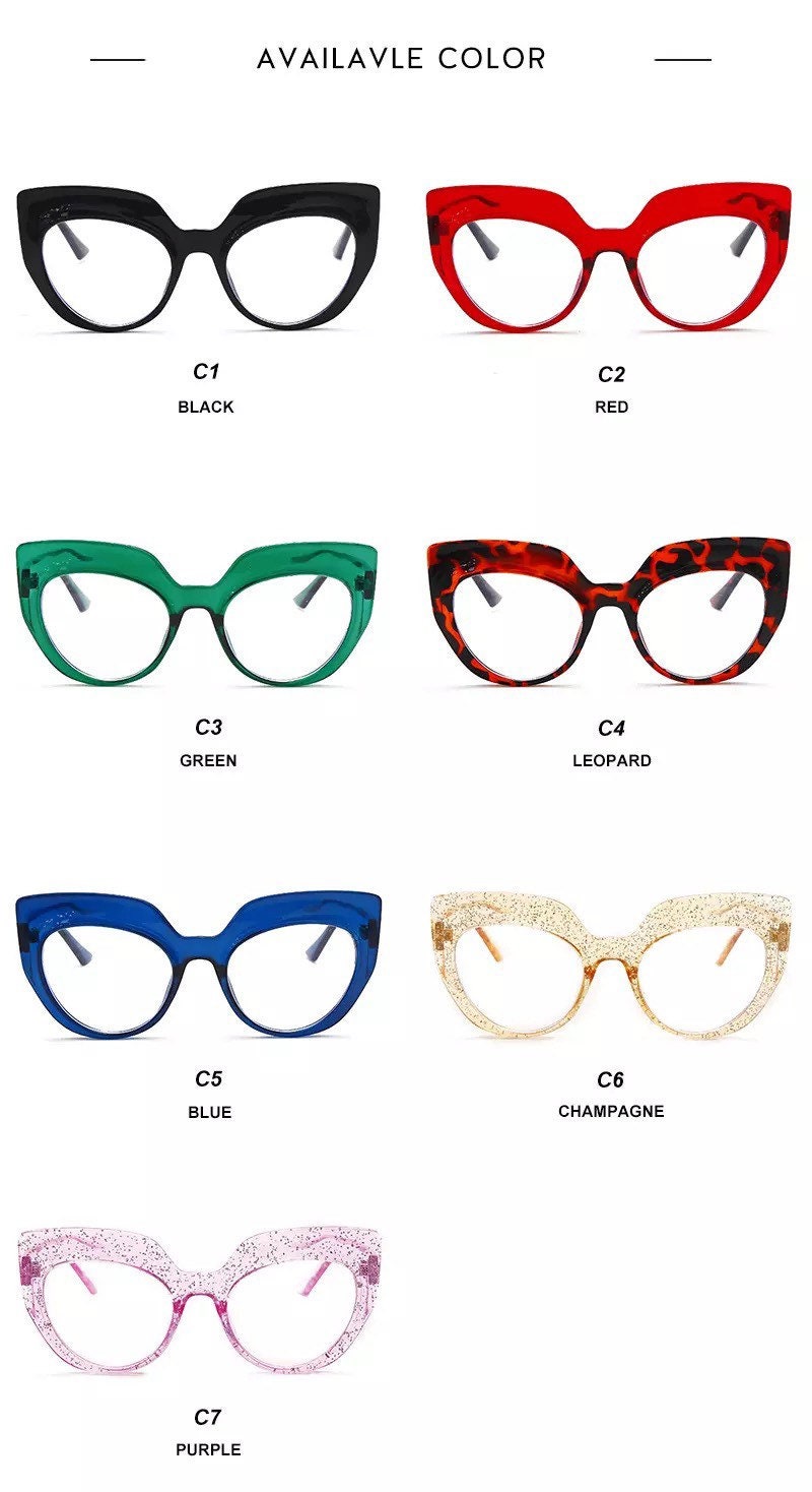 Retro Cat Eye Glasses Frames |Women Men|Luxury Brand Designer Transparent Glasses |Prescription Frames Glasse Vintage Eyewear