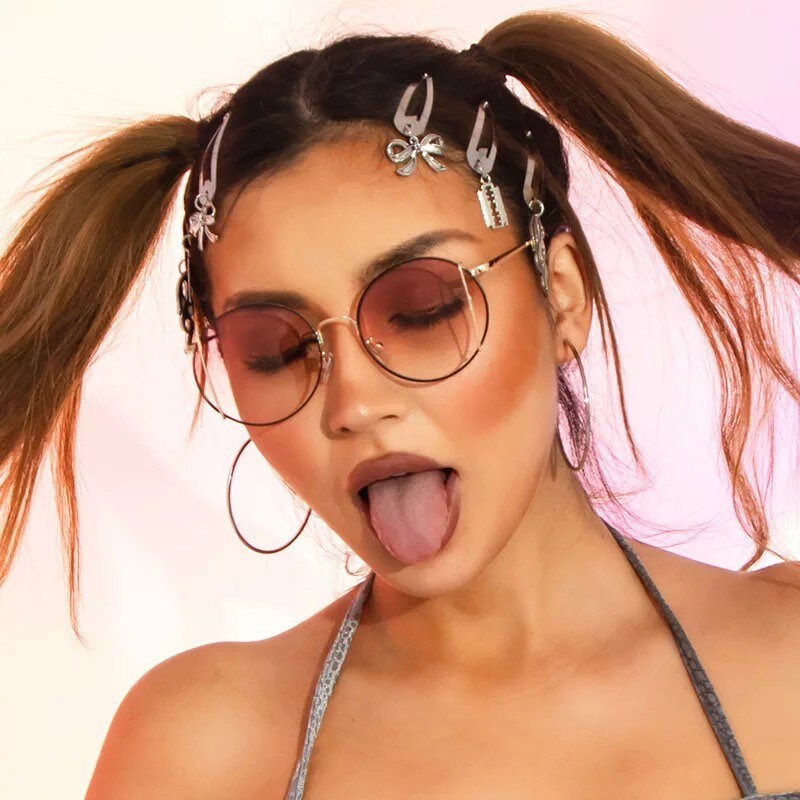 New Trendy Metal Punk Round Sunglasses|Woman Men|Vintage Brand Travel Classic Sun Glasses |Female Fashion Retro Eyewear summer