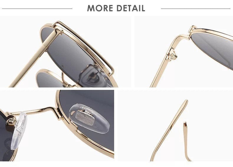 New Trendy Metal Punk Round Sunglasses|Woman Men|Vintage Brand Travel Classic Sun Glasses |Female Fashion Retro Eyewear summer