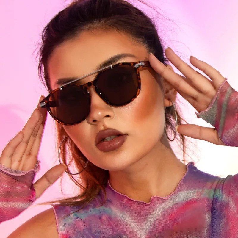 New Trendy Metal Punk Round Sunglasses|Woman Men|Vintage Brand Travel Classic Sun Glasses |Female Fashion Retro Eyewear summer