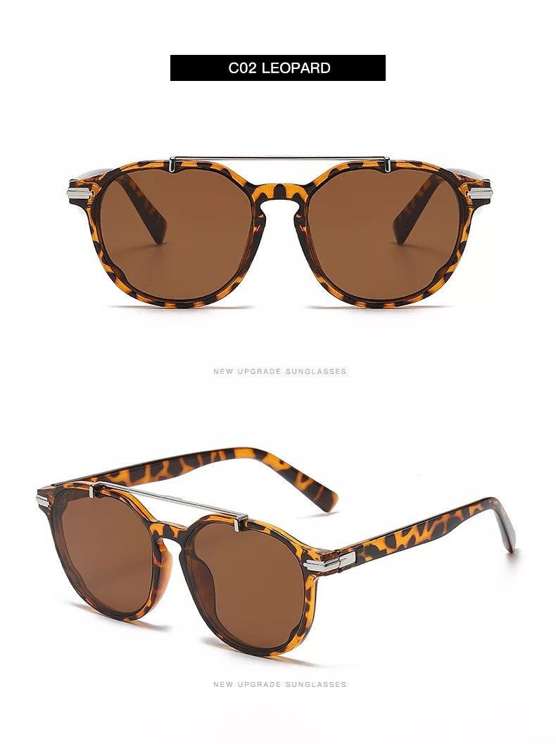 New Trendy Metal Punk Round Sunglasses|Woman Men|Vintage Brand Travel Classic Sun Glasses |Female Fashion Retro Eyewear summer