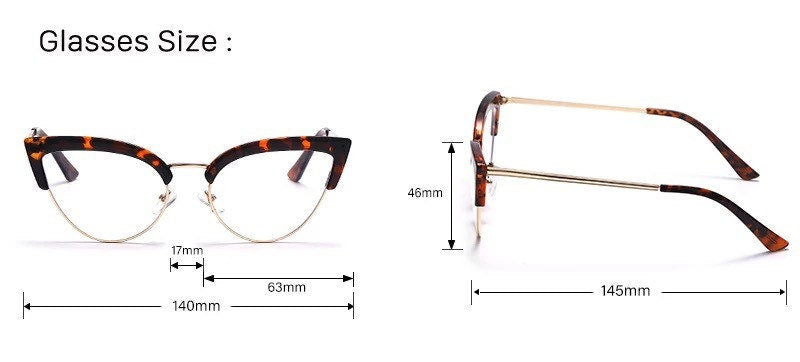 Cat Eye Computer Glasses |Women Men| Anti Blue Eyebrow Design |Eyewear Blue Light Blocking Glasses |Optical Spectacle Eyeglass
