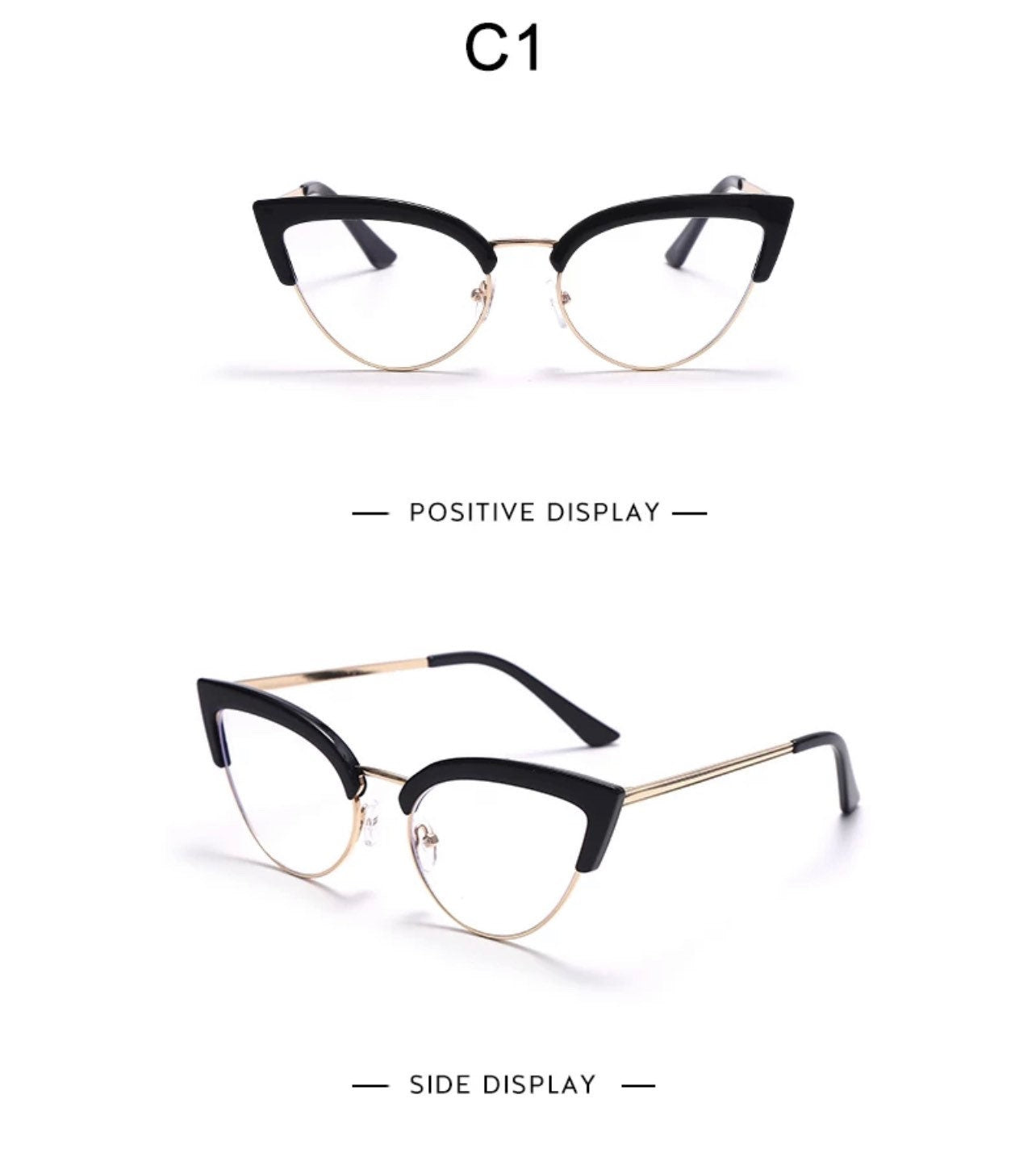 Cat Eye Computer Glasses |Women Men| Anti Blue Eyebrow Design |Eyewear Blue Light Blocking Glasses |Optical Spectacle Eyeglass