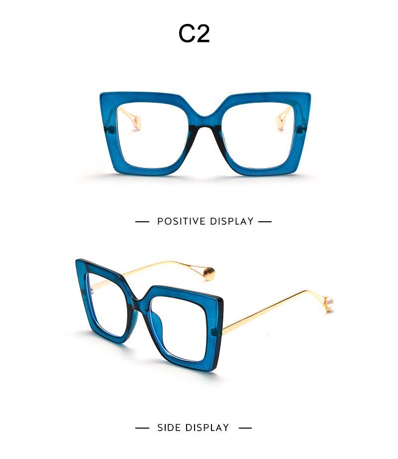Vintage Glasses |Women Men|Square Clear Glasses| Optical Eyeglasses Frame |Transparent Lens Spectacle Frame |NOT Anti Blue Light