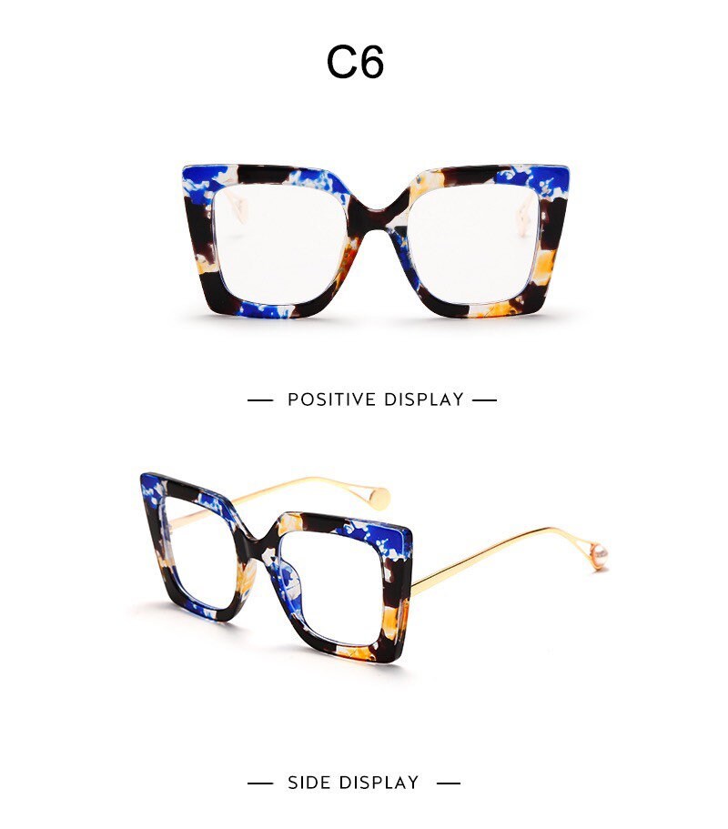 Vintage Glasses |Women Men|Square Clear Glasses| Optical Eyeglasses Frame |Transparent Lens Spectacle Frame |NOT Anti Blue Light