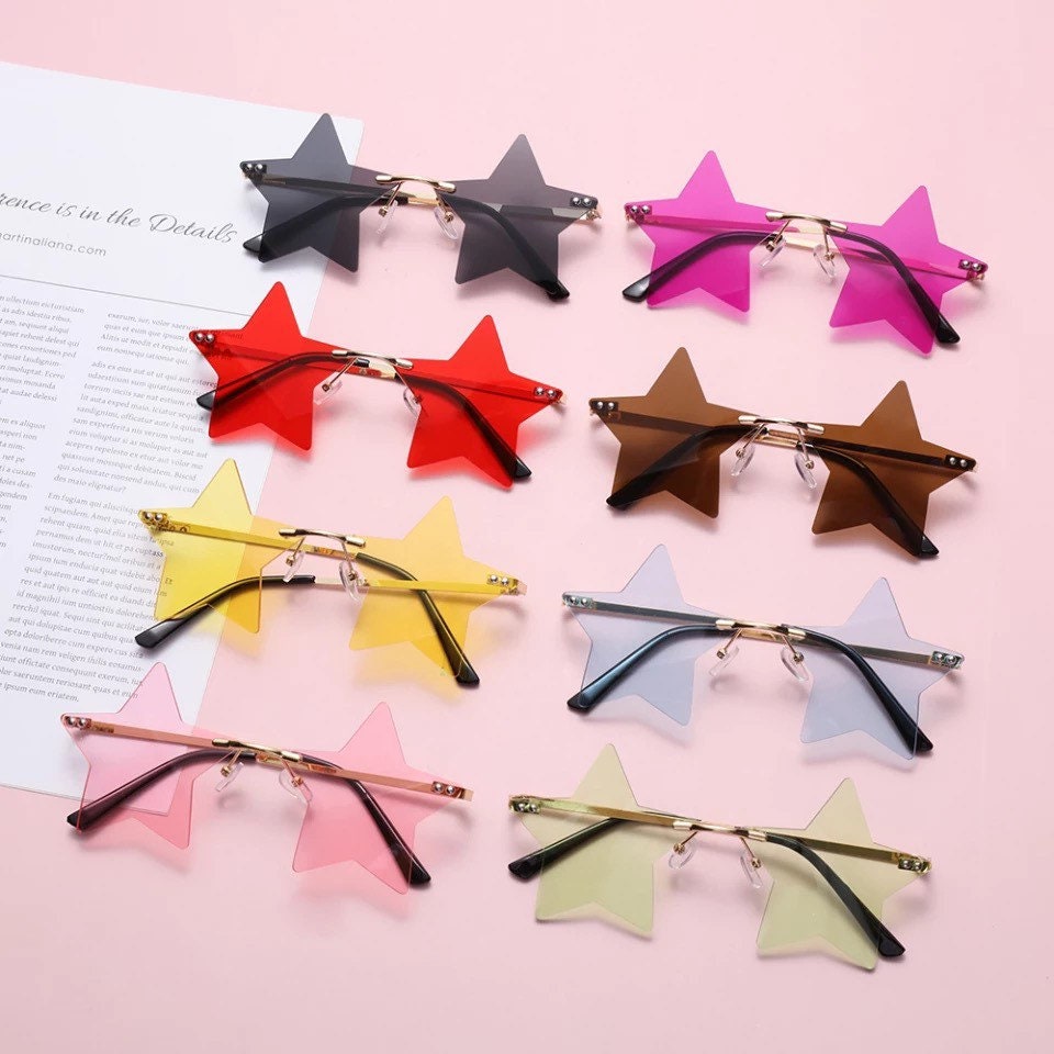 Unique Rimless Pentagram Sunglasses|Women Men|Summer Fashion Five-pointed Star Shades UV400|Eyeglasses new model