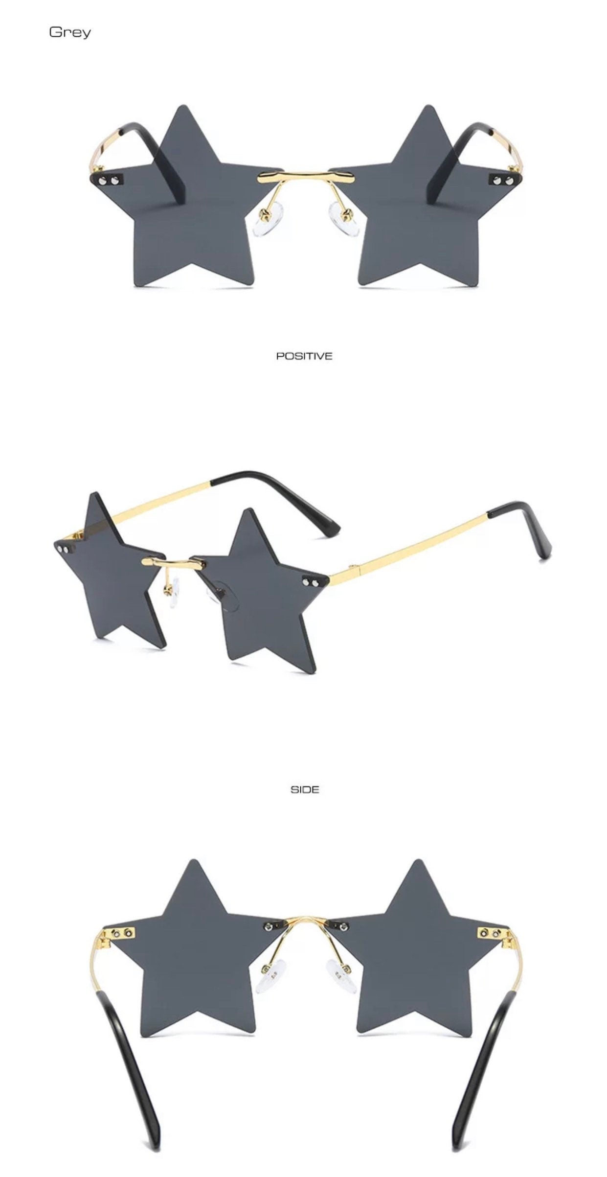 Unique Rimless Pentagram Sunglasses|Women Men|Summer Fashion Five-pointed Star Shades UV400|Eyeglasses new model