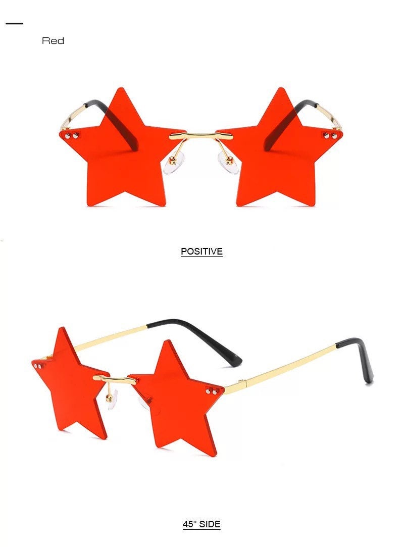 Unique Rimless Pentagram Sunglasses|Women Men|Summer Fashion Five-pointed Star Shades UV400|Eyeglasses new model
