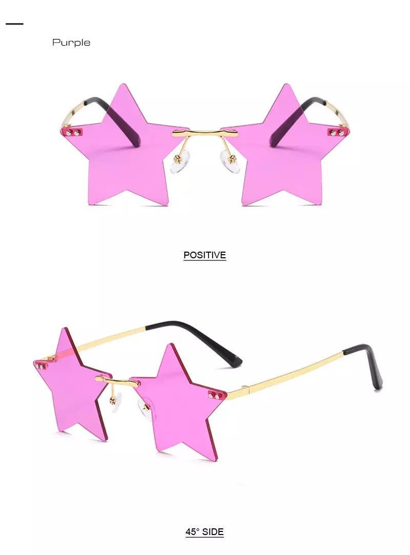 Unique Rimless Pentagram Sunglasses|Women Men|Summer Fashion Five-pointed Star Shades UV400|Eyeglasses new model