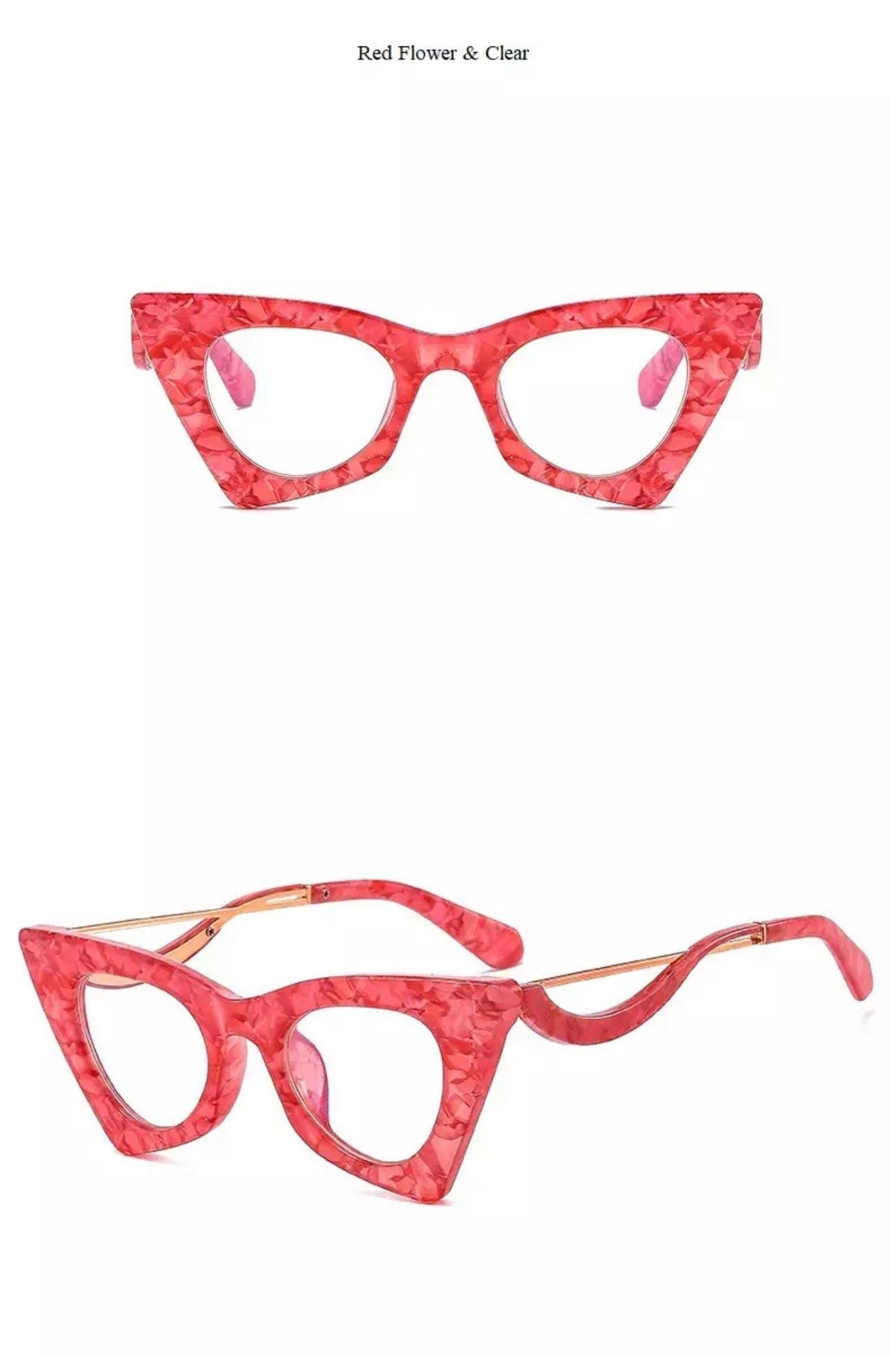 New Fashion Vintage Cat Eye Frame Glasses |Women Men|Alloy Round Clear Print Leopard Eyeglasses |Female Sexy Glasses Ornament