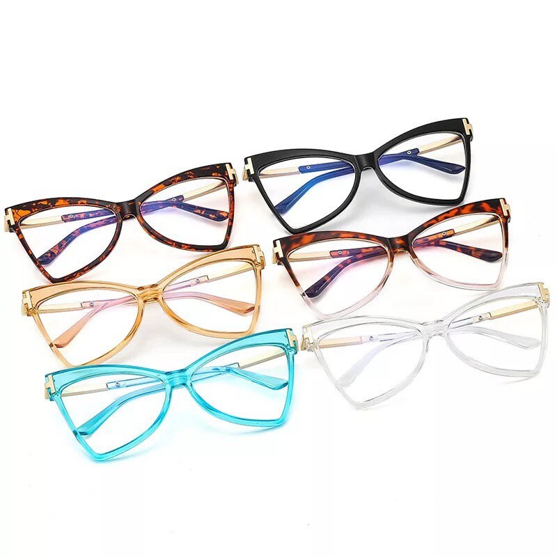 Cat Eye Glasses|Anti-Blue Light|Women Men|Triangle Optical Frames |Ladies Fashion Eyewear Prescription| Eyeglasses Unisex