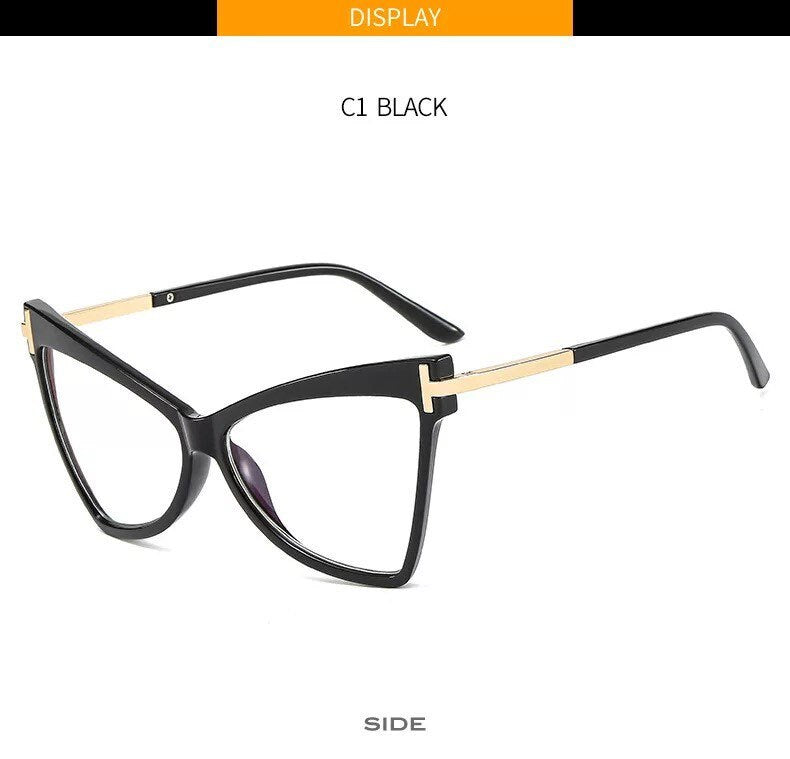 Cat Eye Glasses|Anti-Blue Light|Women Men|Triangle Optical Frames |Ladies Fashion Eyewear Prescription| Eyeglasses Unisex
