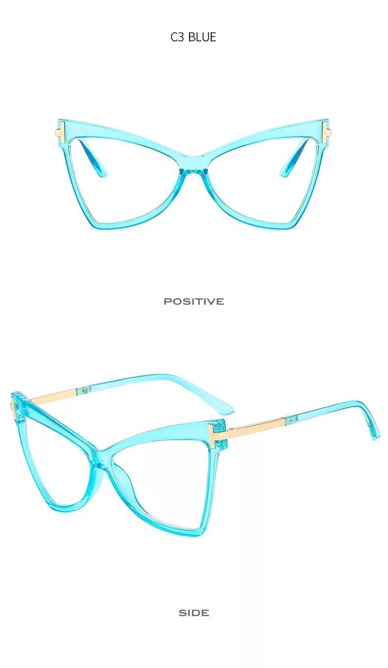 Cat Eye Glasses|Anti-Blue Light|Women Men|Triangle Optical Frames |Ladies Fashion Eyewear Prescription| Eyeglasses Unisex