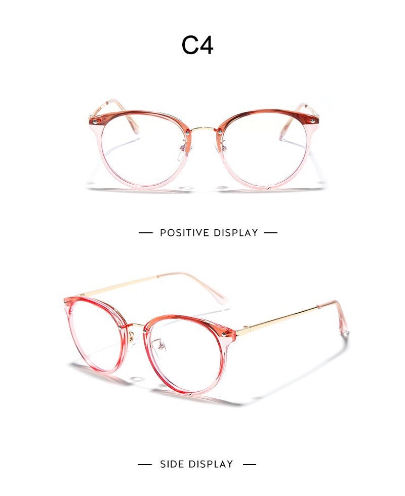 Retro Anti Blue Ray Computer Glasses |Women Men|Round Eye Glass |Blue Light Blocking |Fashion Eyewear Optical Frames