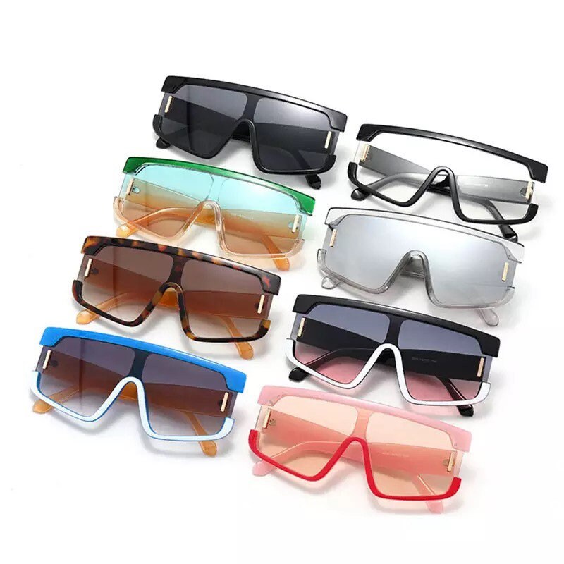 Rivets Oversize |Women Men| Summer Sunglasses |Fashion Eyeglasses |Square Sunglasses Trendy Big Frame Glasses |UV400 Glasses