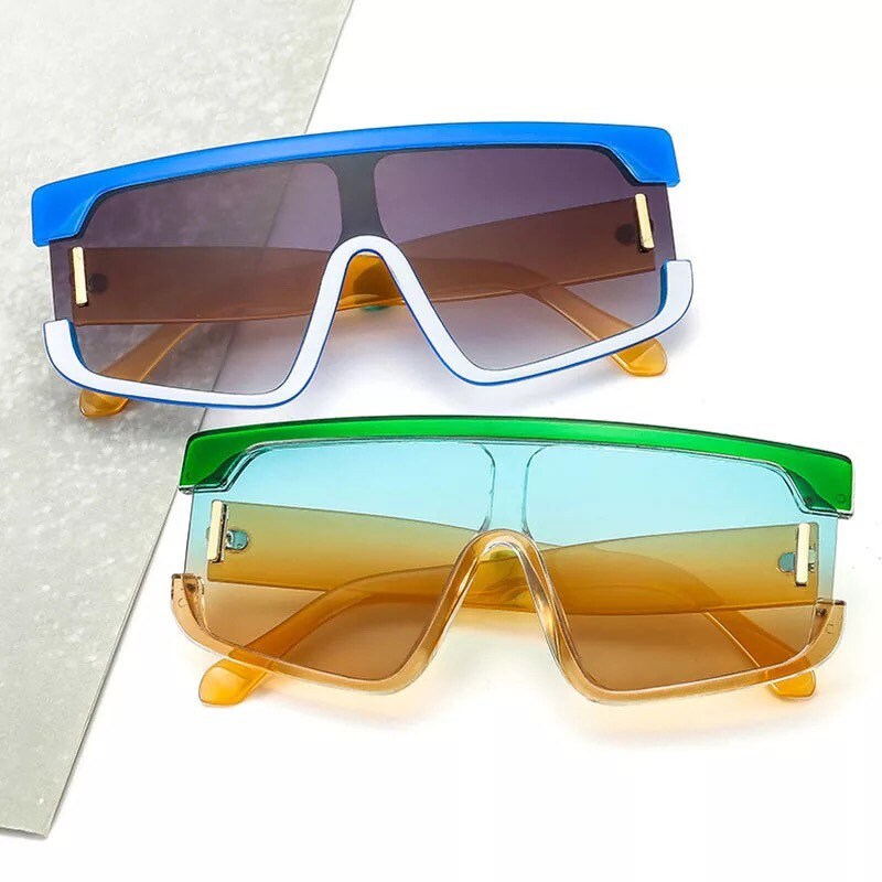Rivets Oversize |Women Men| Summer Sunglasses |Fashion Eyeglasses |Square Sunglasses Trendy Big Frame Glasses |UV400 Glasses