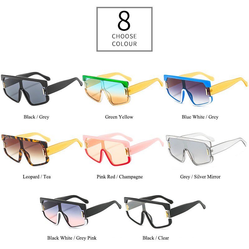 Rivets Oversize |Women Men| Summer Sunglasses |Fashion Eyeglasses |Square Sunglasses Trendy Big Frame Glasses |UV400 Glasses