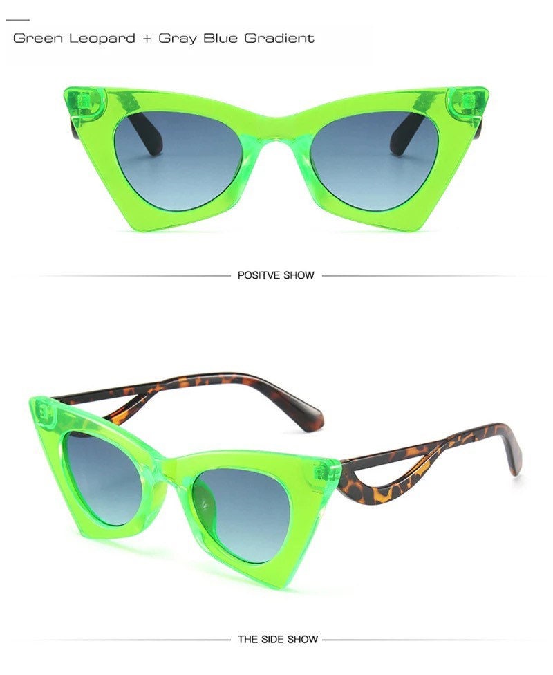 Fashion Colorful Cat Eye Sunglasses|Women Men|Gradient Shades UV400 Retro Summer Sun Glasses|Eyeglasses frames