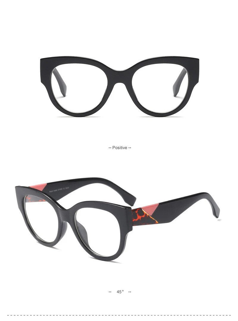 New Optics Glasses|Women MenS| Leopard Cat Eye Fashion Luxury Brand |Vintage Glasses Frames |Prescription Myopia Eyeglasses Frames