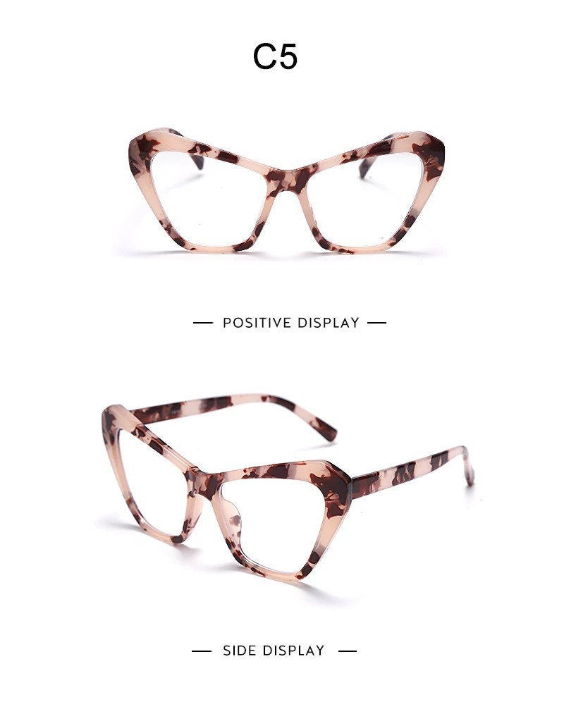 Cat Eye Blue Light Blocking Glasses|Women Men|Clear Glasses Optical |Eyeglasses Frame Transparent Lens |Spectacle Frame Unisex